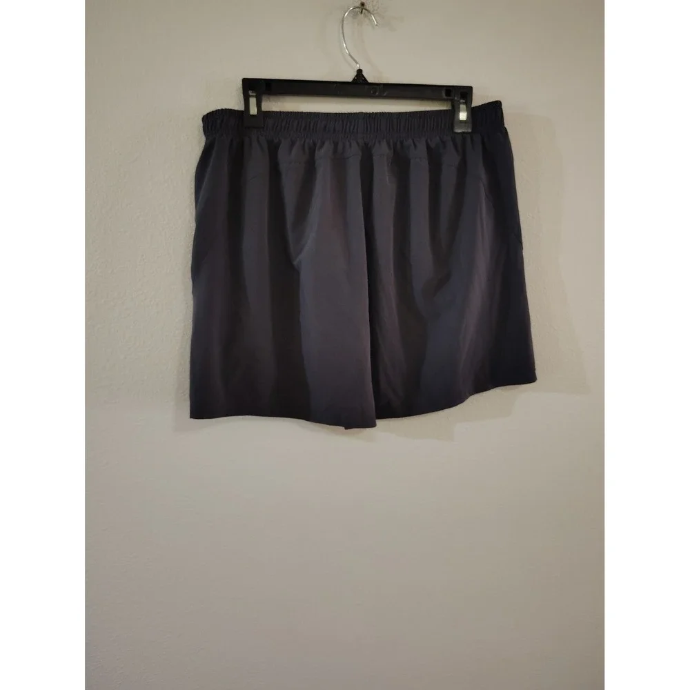 BCG Mens Athletic Running Shorts Charcoal Gray Elastic Waist Lined Size XL